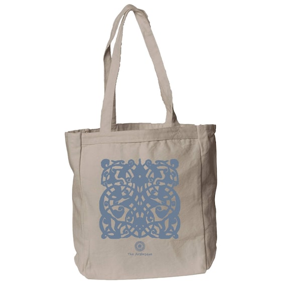 1389 - Medieval Mamluk Arabesque Art 12 oz Canvas Book Tote by The Arabesque