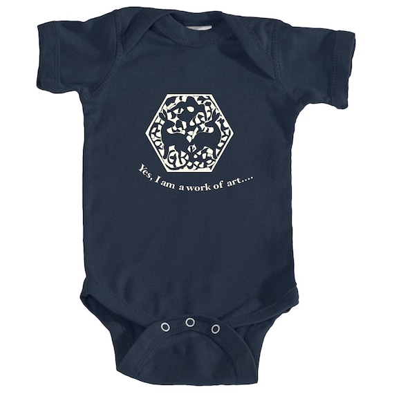 Invoke Collection Timeless Medieval Arabesque Motif On Infant and Toddler Bodysuit