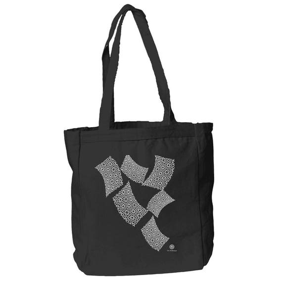 Beautiful Distortion - Geometric Arabesque Design 12oz Canvas Book Tote Bag by The Arabesque