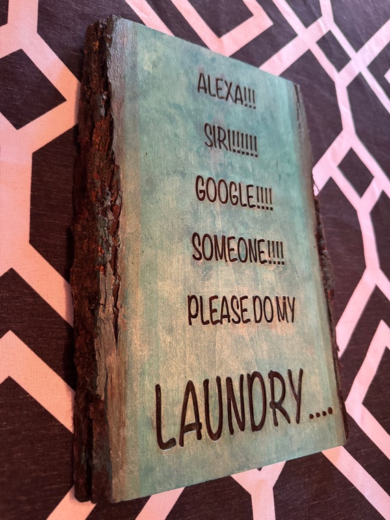 Funny Signs, Custom Wood Plaques - laser etched on Tree Slices With Arabic, English, & Latin Calligraphy,.