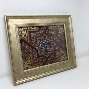 The Arabesque® Medieval Islamic Art Wall Hanging Painting With 12th Century Moroccan Almoravid Geometric Arabesque Pattern Canvas Painting. image 3