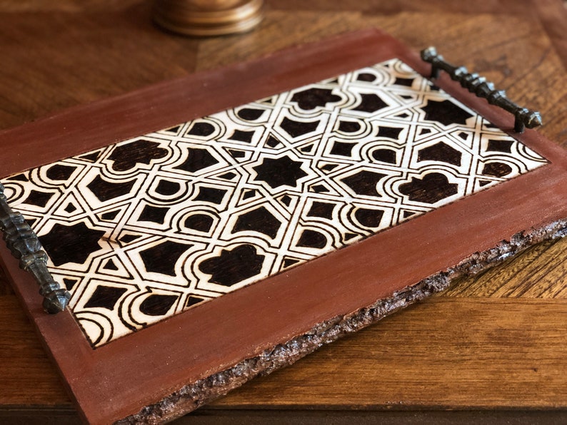 Decorative tray artisan tray vanity tray wooden tray Etsy