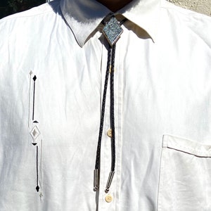 Glitter Diamond Ceramic Bolo Tie, Cosmic Geometric Bolero