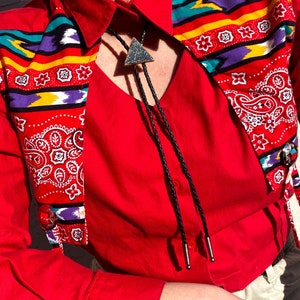 Glitter Triangle Ceramic Bolo Tie, Cosmic Geometric Bolero