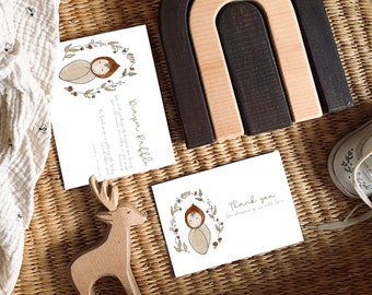 Woodland Baby Shower Invitation Boy Girl, Forest Watercolor, Winter Baby Shower, Woodland Baby, Fall Woodland invitation