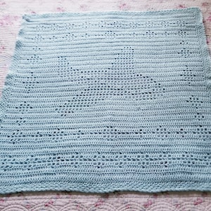 Airplane Motif Crocheted Baby Afghan