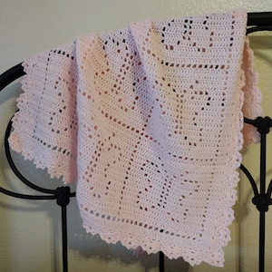 Butterfly Motif Crocheted Baby Afghan