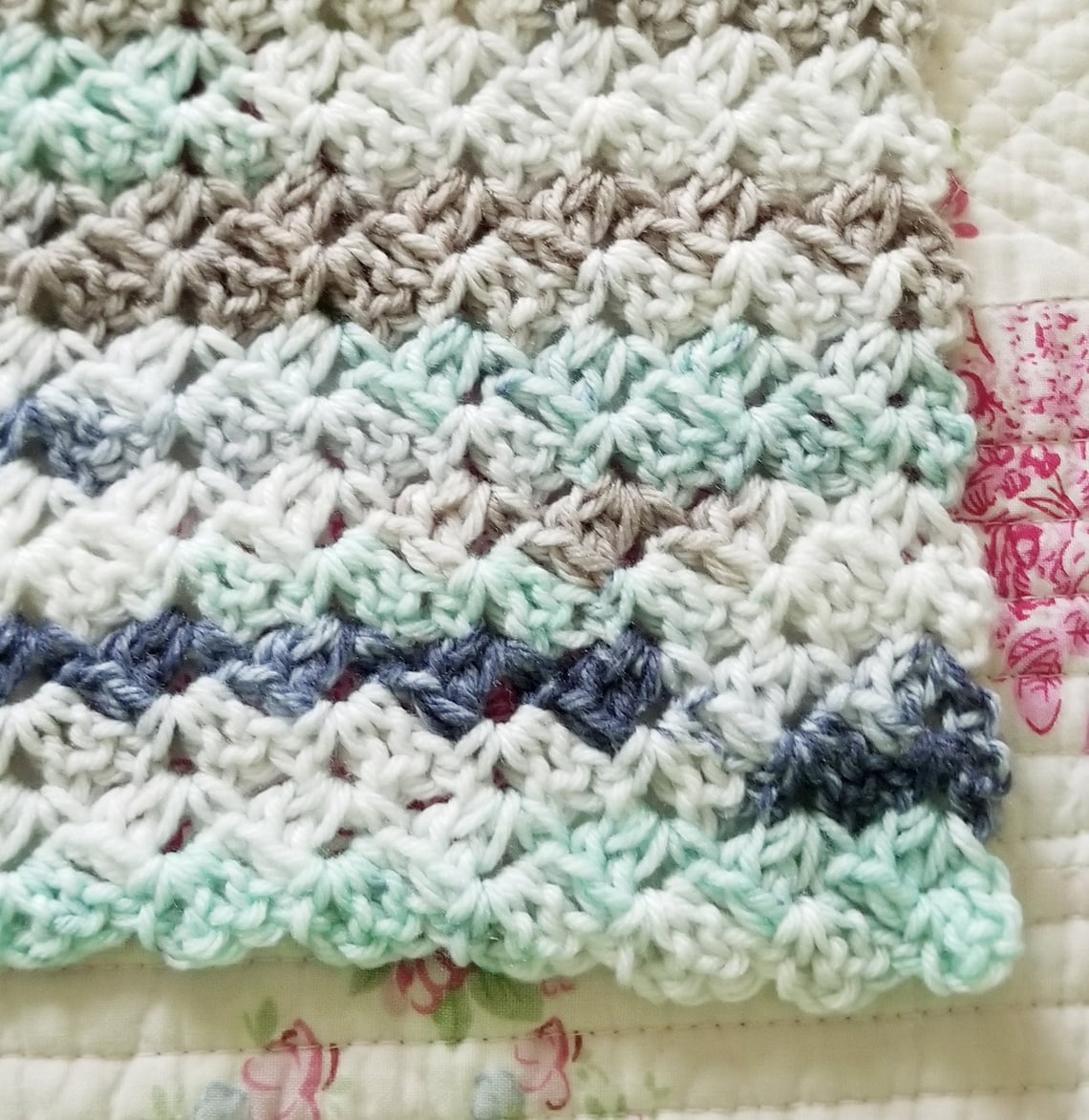 Beach Jamie Crocheted Baby Afghan Etsy