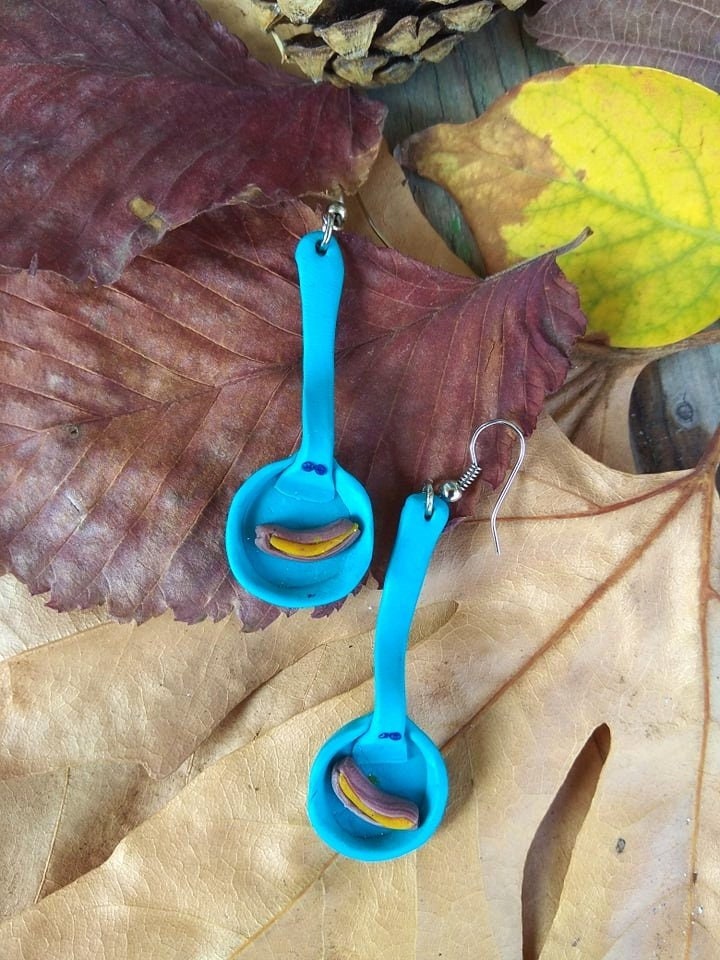 Buy Sausage in a Pan Earrings Polymer Clay Earrings Food Jewelry Online
