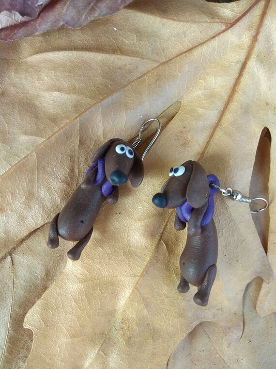 Sausage dog shop earrings
