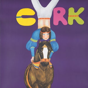 Original Vintage Poster Cyrk Polish Circus Horse Handstand 1970 Urbaniec