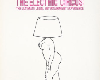 Original Vintage Poster Tomi Ungerer Electric Circus St. Marks Nightclub 1960s Lampshade