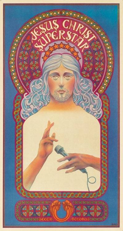 KOZIK JESUS CHRIST SUPER FLYシルクスクリーンポスター KOZIK JESUS CHRIST SUPER FLYシルクスクリーンポスター
