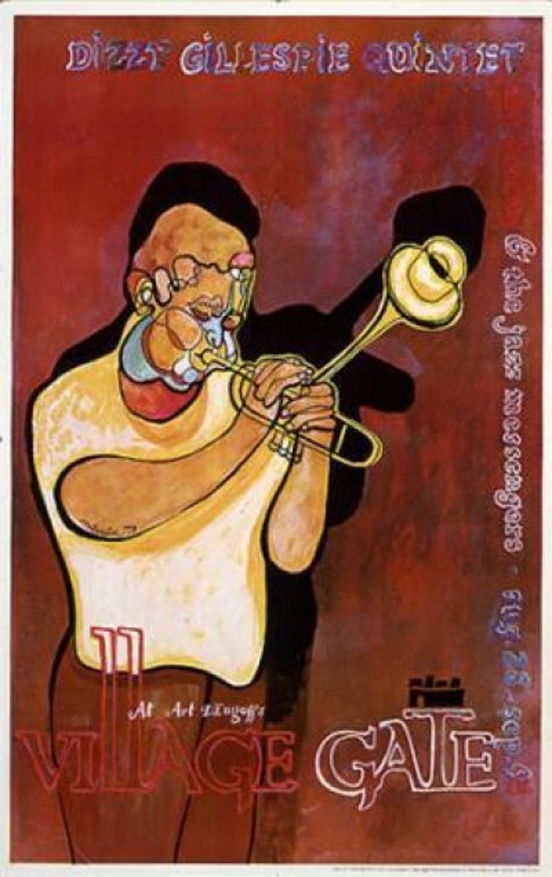 Dizzy Gillespie Quintet / Village Gate. Original Poster. 1979 Etsy