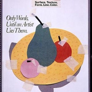 Sólo palabras, hasta que un artista las usa. Milton Glaser. Cartel original. 1986