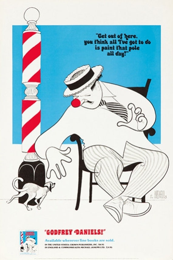 Godfrey Daniels. Al Hirschfeld. Original Poster. 1975 Etsy