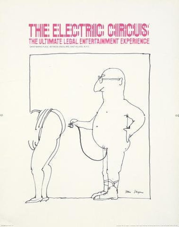 Original Vintage Poster Tomi Ungerer Electric Circus St Original Vintage Poster Tomi Ungerer Electric Circus St
