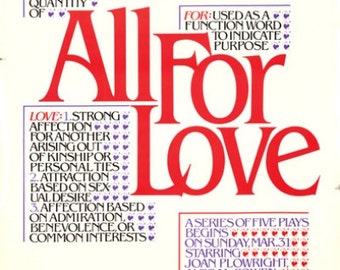 All For Love. Original Poster. 1985