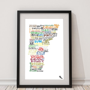 Vermont Brauereien Typografie Karte, Benutzerdefiniertes Wandposter, digitaler Wanddruck