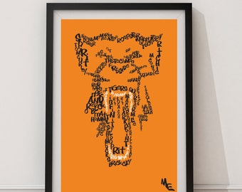 RIT Typography, Custom Wall Poster, Digital Wall Print