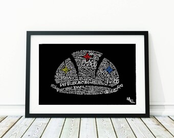 Pittsburgh Steelers Typography, Custom Wall Poster, Digital Wall Print