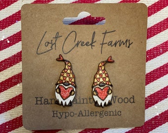 Valentine Gnome stud earrings DIGITAL FILE