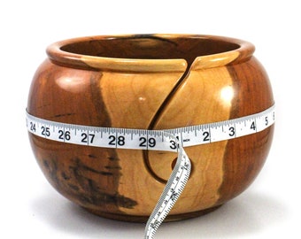 Wooden yarn bowl large 7 x 7 x 4 Inch new design yarn storage mango wood Bhartiya Handicrafts