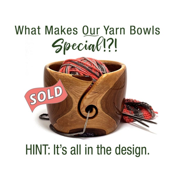 Wooden Yarn Bowl Etsy