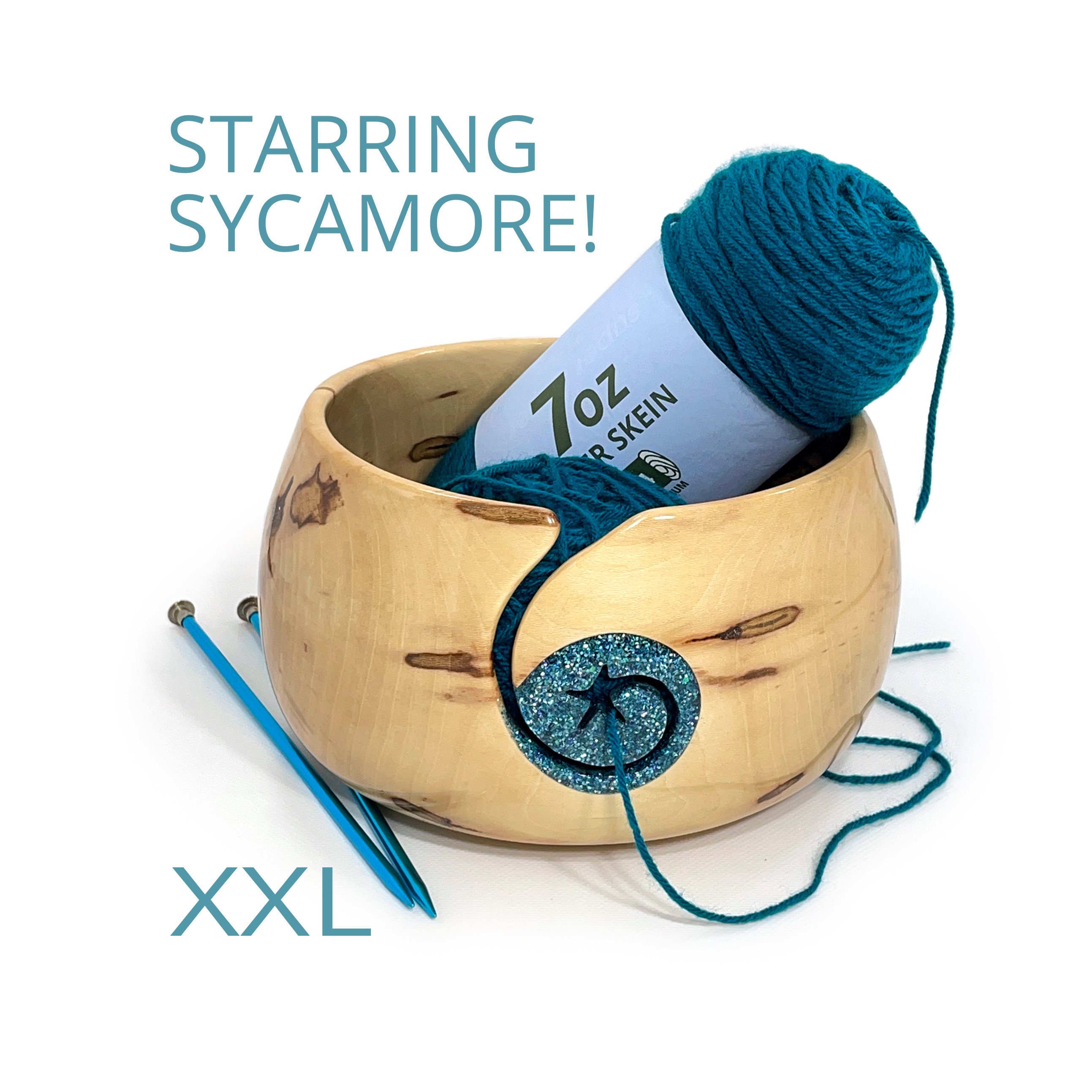 Jubileeyarn Bamboo Wooden Yarn Box Style Yarn Bowl 