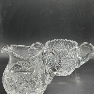 Vintage Crystal Sugar and Creamer Set