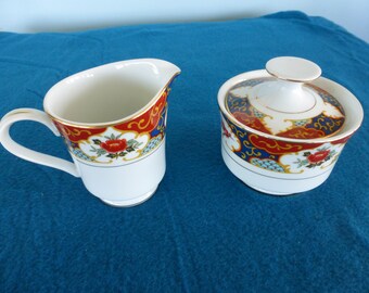 Vintage Montgomery Ward Momoyama Kyoto China Creamer & Lidded Sugar