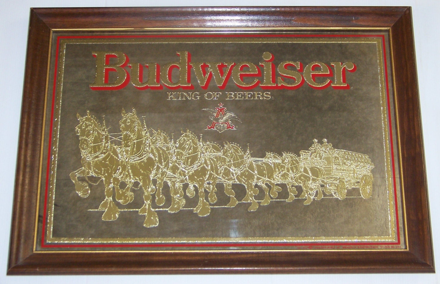 Vintage Budweiser Anheuser Busch Mirror Clydesdale's Etsy
