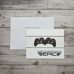 Epic Gamer Birthday Card: Handmade Video Game Controller Design