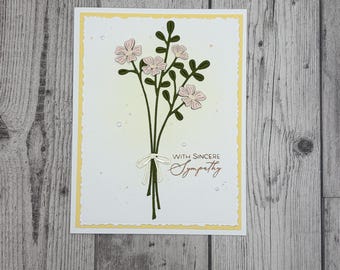 With Sincere Sympathy Floral Card