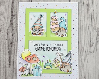 Happy Birthday Gnome Party Card