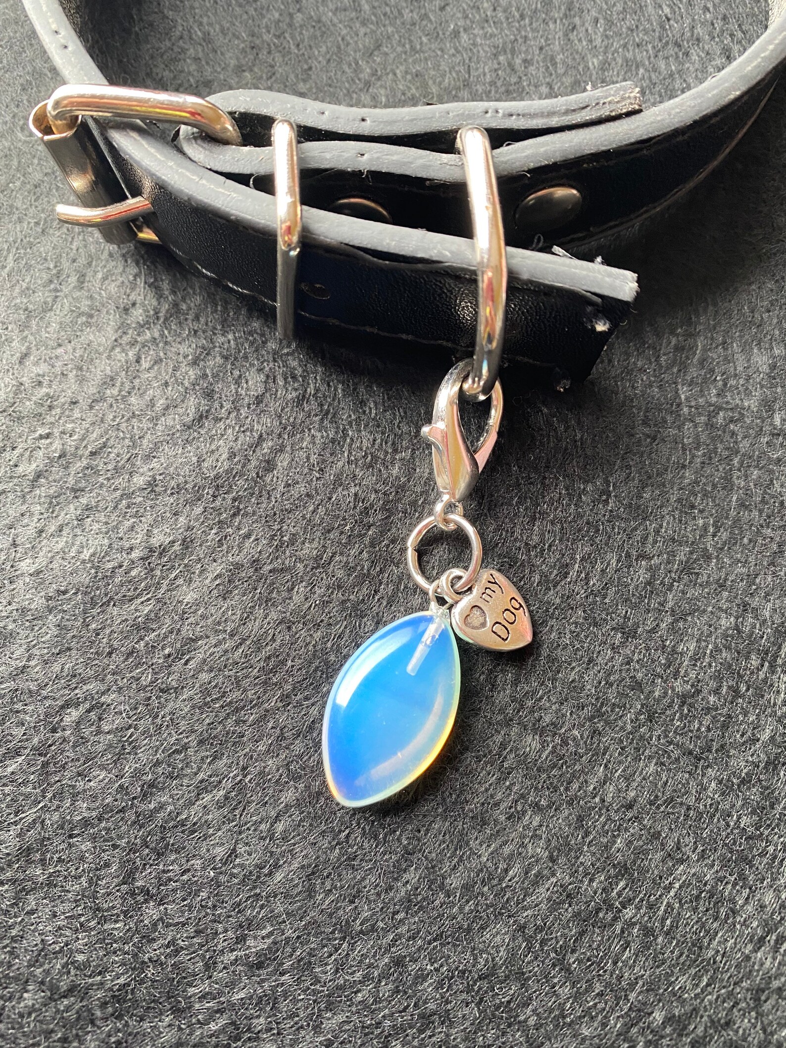 Gemstone pet collar charm personalised charm for dog or cat Etsy