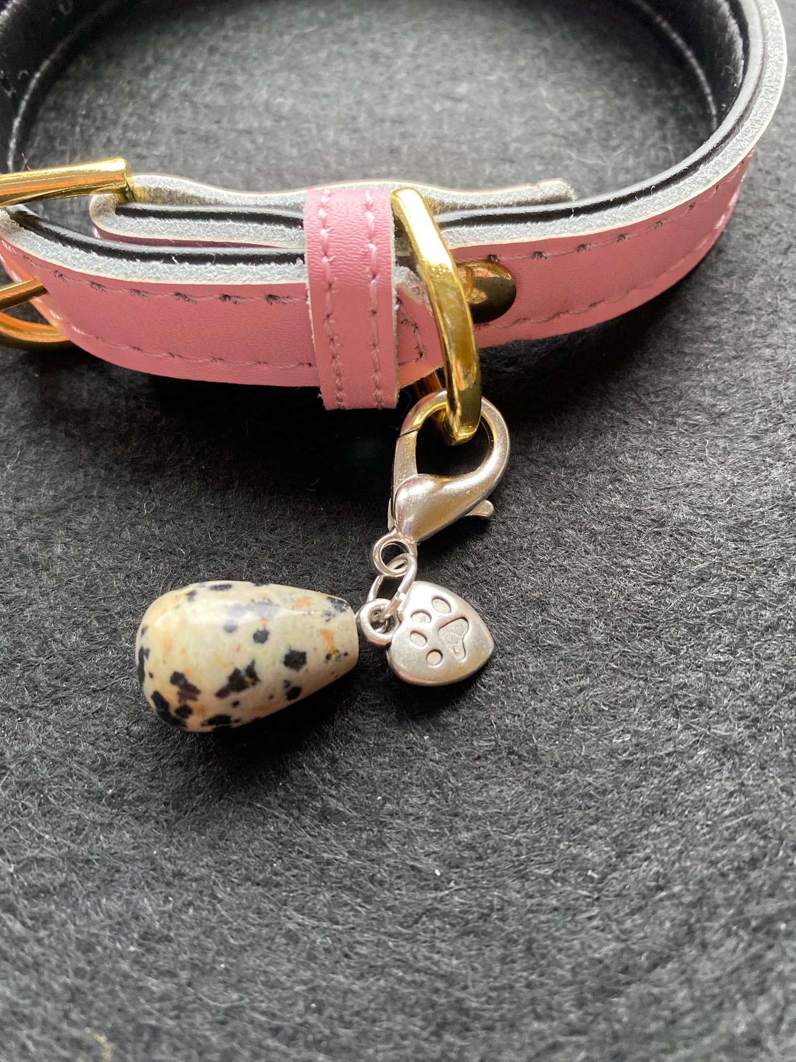 Gemstone pet collar charm charm for dog collar crystal Etsy