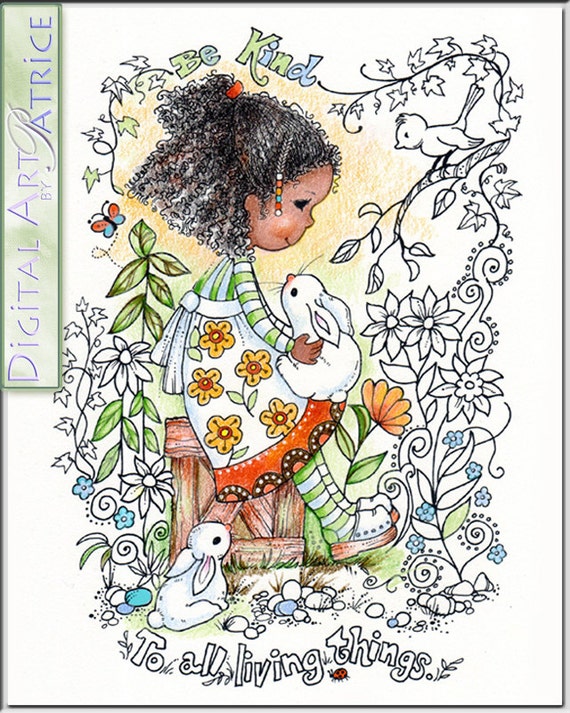 Coloring Book Pages Digital Download Colored Pencils Gel 