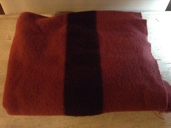 Rare Maroon Hudson Bay Blanket England Etsy