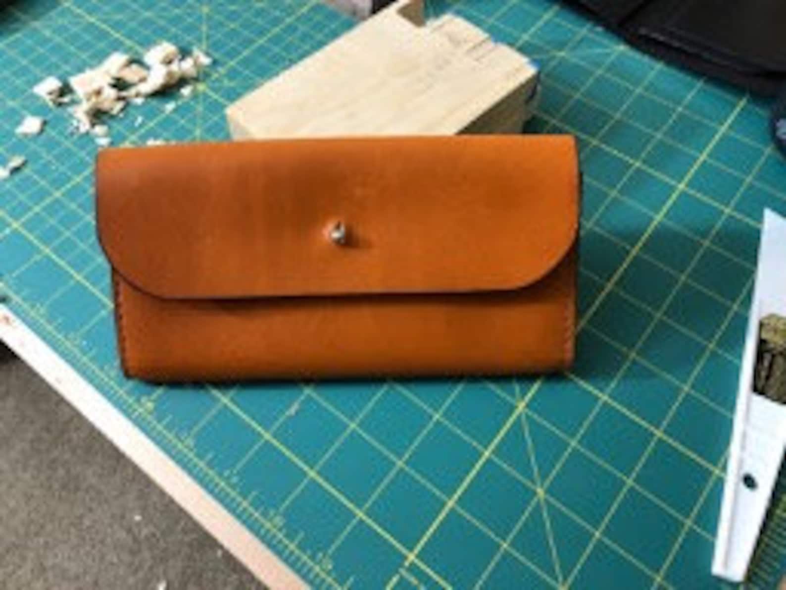 Handmade Leather Clutch Purse Etsy