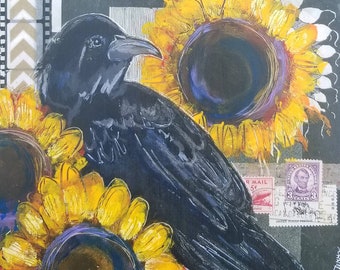 American Crow 8x8, print