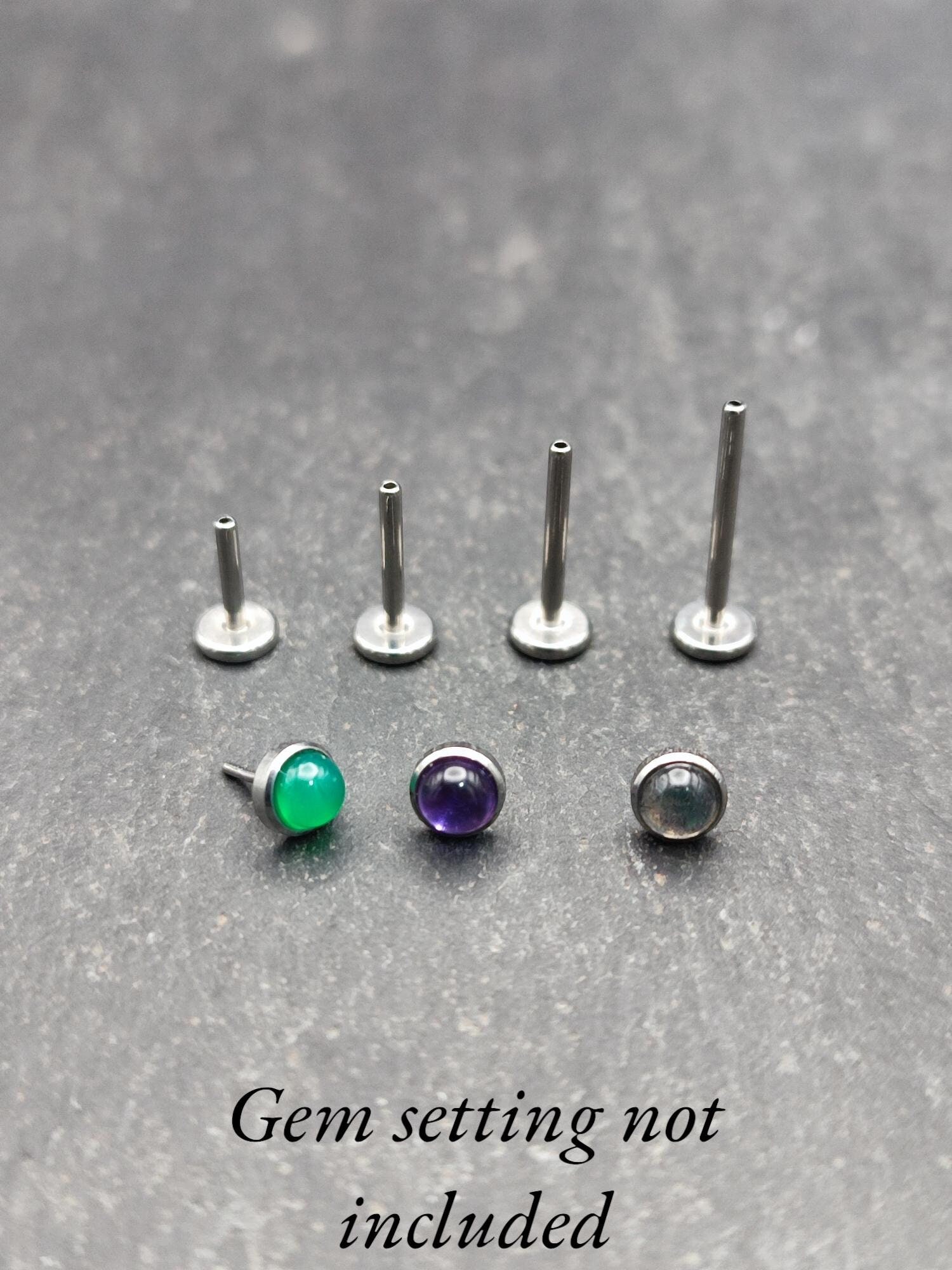 Replacement Threadless Labret Bar - 18 Gauge - for Opalkobus Gem ...