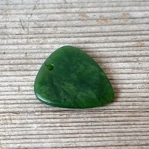 Jade Guitar Pick with hole, Canadian Jade