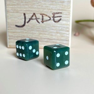 Canadian Nephrite Jade Dice Set of 2 image 1