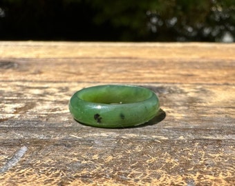 Canadian Nephrite Jade Narrow Band Ring, 5mm