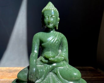 Jade Buddha 5" - Canadian Nephrite Jade