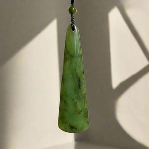 Jade Drop Pendant, Canadian Nephrite Jade - 2"