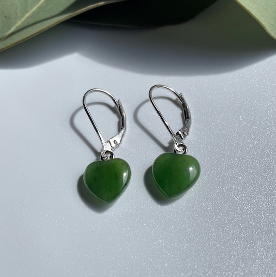Nephrite jade earrings sale