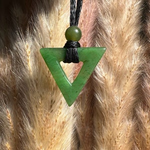 Jade Triangle Pendant, 24mm - Canadian Nephrite Jade