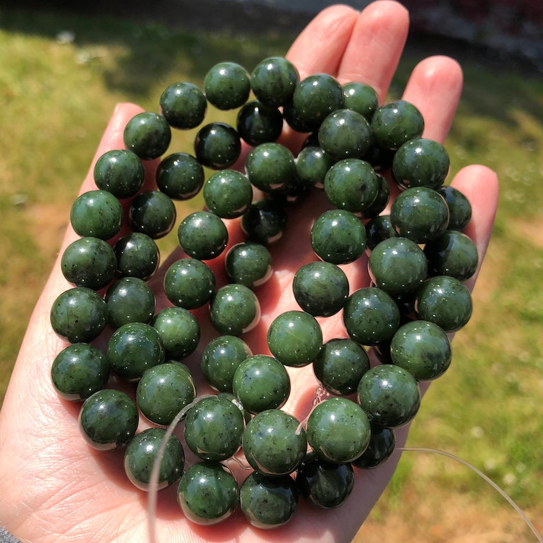 12mm Unstrung Nephrite Jade Beads | Etsy